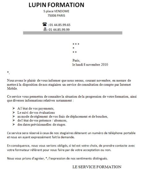 Courrier avec étoiles en places
