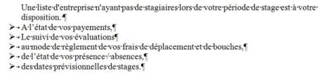 Texte inséré mis en forme